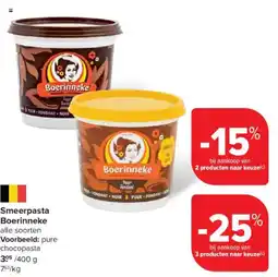 Carrefour Smeerpasta Boerinneke aanbieding