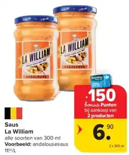 Carrefour Saus La William aanbieding