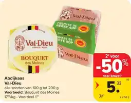 Carrefour Abdijkaas Val-Dieu aanbieding