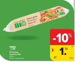 Carrefour Pizzadeeg carrefour Bio aanbieding