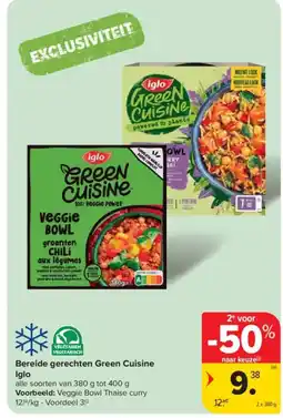 Carrefour Green Cuisine Iglo aanbieding