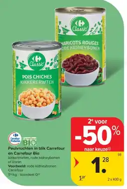 Carrefour Peulvruchten in blik Carrefour en Carrefour aanbieding