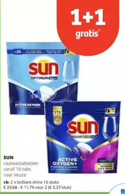 Spar Sun vaatwastabletten aanbieding