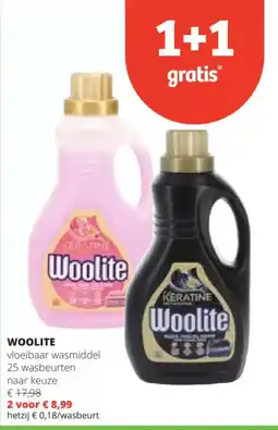 Spar Woolite vloeibaar wasmiddel aanbieding