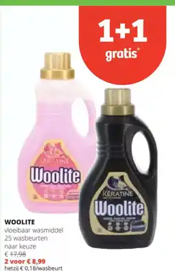 Spar Woolite vloeibaar wasmiddel aanbieding
