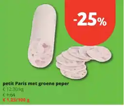 Spar petit paris met groene peper aanbieding