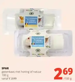 Spar Spar geitenkaas met honing of natuur aanbieding