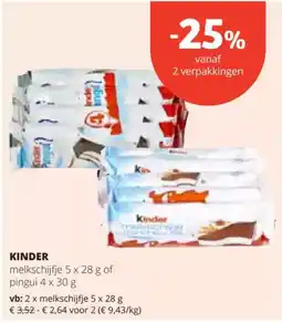 Spar Kinder melkschijfje aanbieding