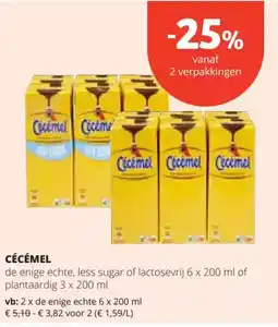 Spar Cécémel de enige echte, less sugar of lactosevrij of plantaardig aanbieding
