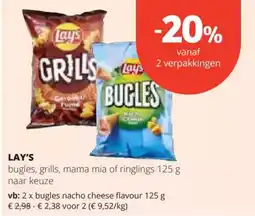 Spar Lay's bugles, grills, mama mia of ringlings aanbieding