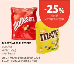 Spar M&m's pouches aanbieding