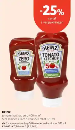 Spar Heinz Zero tomatoketchup aanbieding