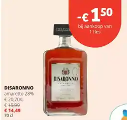 Spar Disaronno amaretto 28% aanbieding