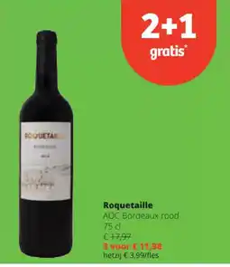 Spar Roquetaille AOC Bordeaux rood aanbieding