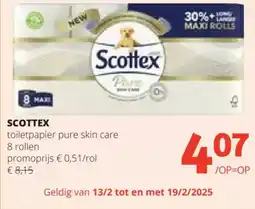 Spar Scottex toiletpapier pure skin care aanbieding