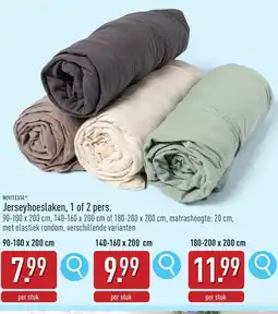 ALDI Novitesse Jersey hoeslaken aanbieding
