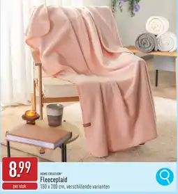 ALDI Home Creation Fleeceplaid aanbieding
