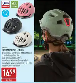 ALDI Bikmate fietshelm met ledlicht aanbieding