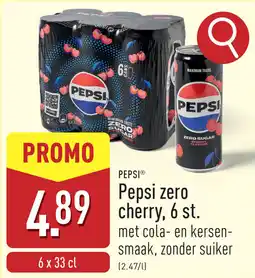 ALDI Pepsi zero cherry aanbieding