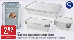 ALDI Folia Aluminium ovenschaaltjes met deksel aanbieding