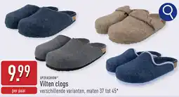 ALDI UP2fashion vilten clogs aanbieding