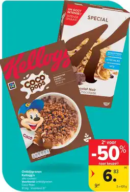 Carrefour Ontbijtgranen Kellogg's aanbieding