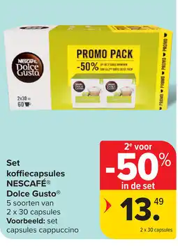 Carrefour Set koffiecapsules Nescafé Dolce Gusto aanbieding