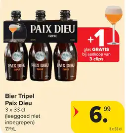 Carrefour Bier Tripel Paix Dieu aanbieding