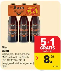 Carrefour Bier Bush Bush Caractère Caractère aanbieding