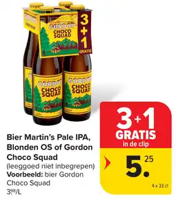 Carrefour Bier Martin's Pale IPA, Blonden OS of Gordon Choco Squad aanbieding