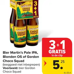 Carrefour Bier Martin's Pale IPA, Blonden OS of Gordon Choco Squad aanbieding