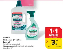 Carrefour Gamma Homecare en textiel Sanytol aanbieding