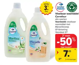 Carrefour Vloeibaar wasmiddel Carrefour aanbieding