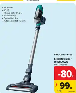 Carrefour Rowenta Steelstofzuiger aanbieding