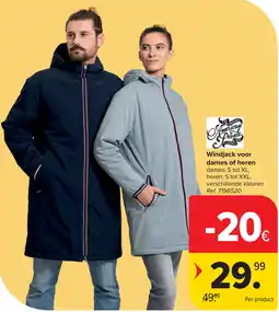 Carrefour Windjack voor dames of heren aanbieding