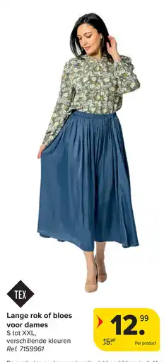 Carrefour Lange rok of bloes voor dames aanbieding