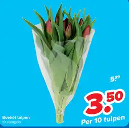 Carrefour Boeket tulpen aanbieding