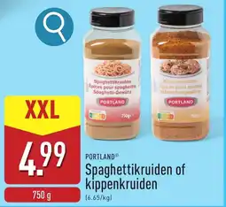 ALDI Portland Spaghettikruiden of Kippenkruiden aanbieding