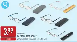 ALDI Up2fashion leesbril met koker aanbieding
