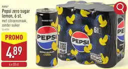 ALDI Pepsi zero sugar lemon aanbieding