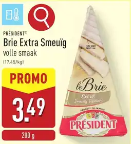 ALDI Président brie extra smeuig aanbieding
