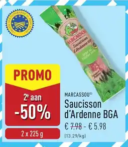 ALDI Marcasso Saucisson L'Ardenne IGP sans ail zonder look aanbieding