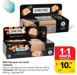 Carrefour Blok foie gras van eend aanbieding