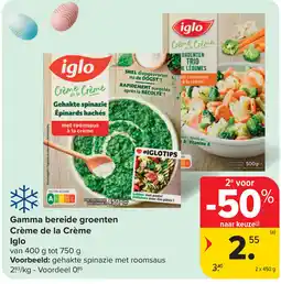 Carrefour Crème de la Crème Iglo iglo aanbieding