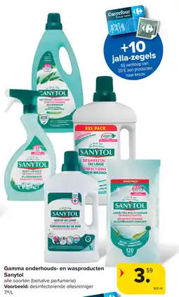 Carrefour Gemma onderhouds en wasproducten Sanytol aanbieding