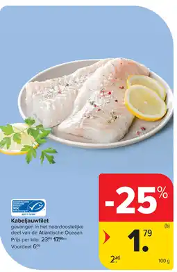 Carrefour Kabeljauwfilet aanbieding