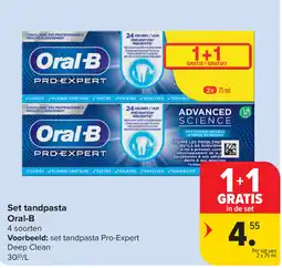 Carrefour Oral-B Set tandpasta aanbieding