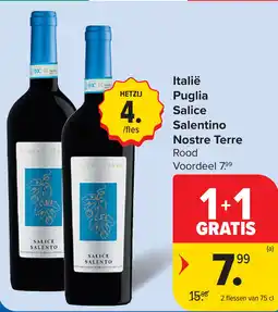 Carrefour Italië Puglia Salice Salentino Nostre Terre aanbieding
