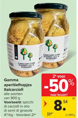 Carrefour Gamma aperitiefhapjes Italcarciofi aanbieding