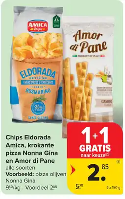 Carrefour Eldorada Amica, krokante pizza Nonna Gina en Amor di Pane aanbieding